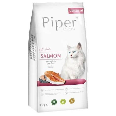 Kattemad tørfoder – Dolina Noteci Piper Animals med laks, 3 kg billede