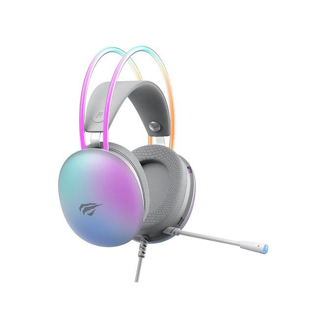 Gaming headset Havit H2037d – hvid, kablet billede