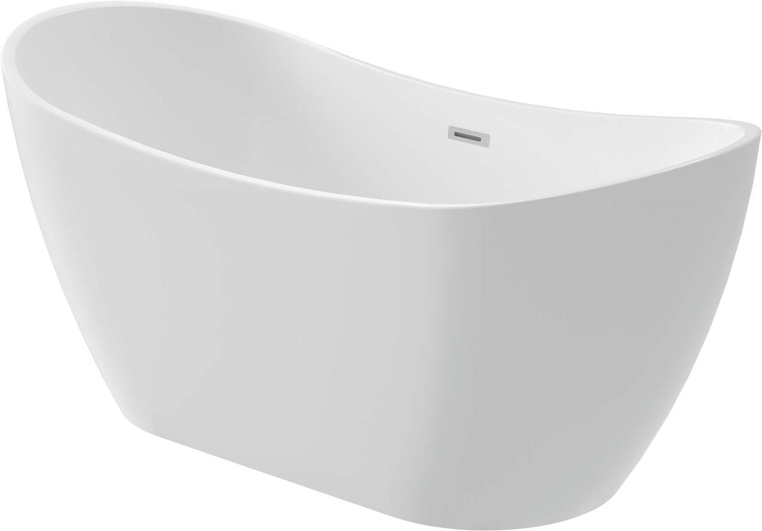 Badekar fritstående oval akryl 160 cm - deante billede