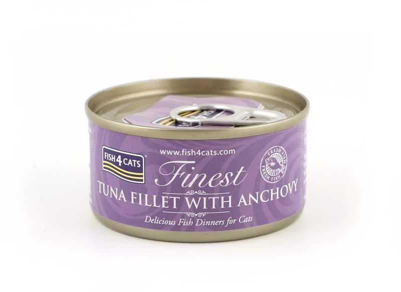 Vådfoder til kat – FISH4CATS tunfilet med ansjos, 70 g billede