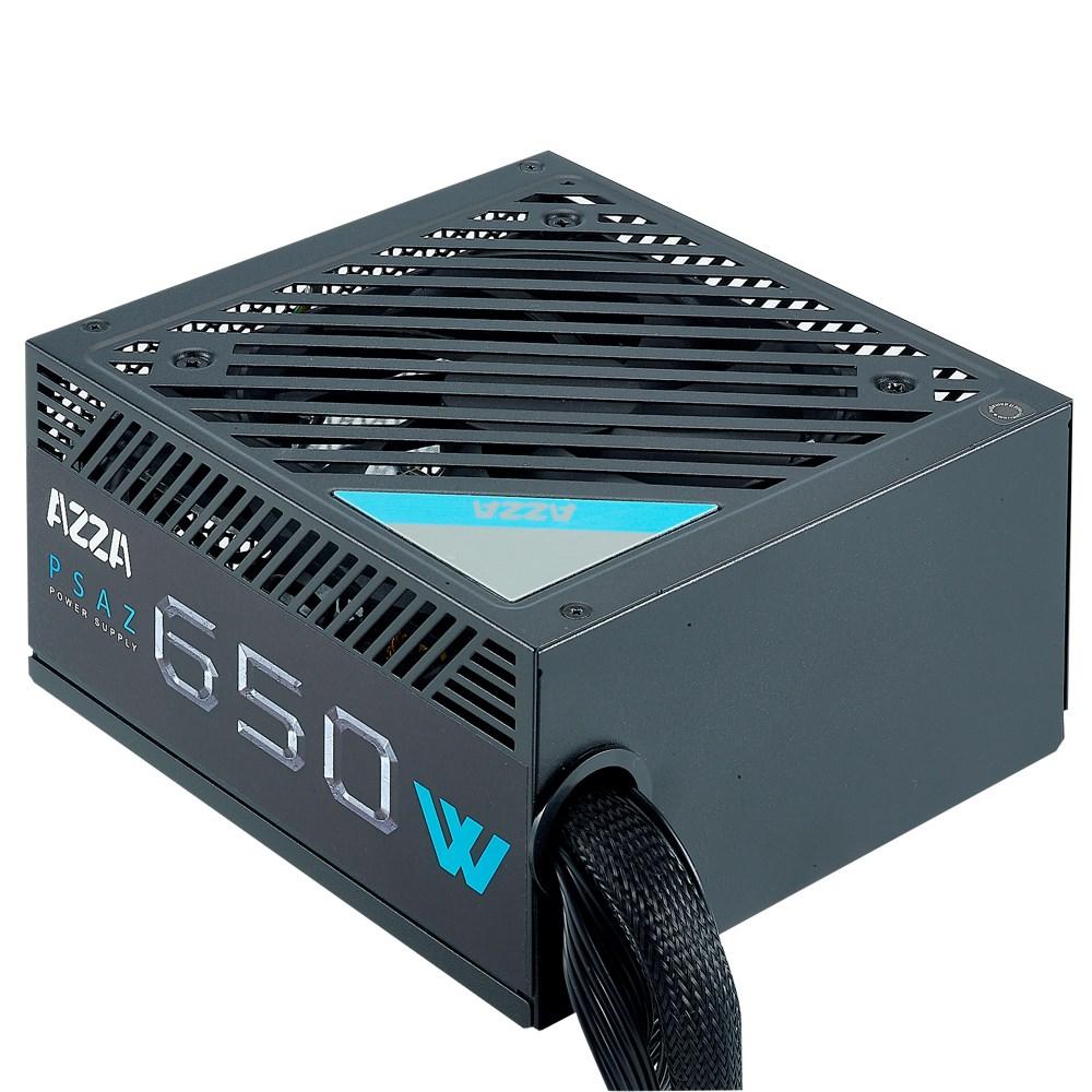 Strømforsyning PC 650 W - Azza PSAZ, 120 mm blæser, sort, 80+ Bronze