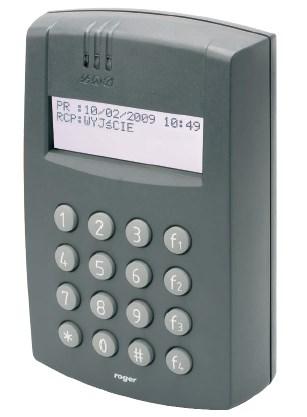 Adgangskortlæser roger MCT68ME-IO-I med tastatur og display billede