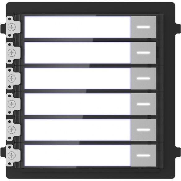 Dørtelefon modul med 6 knapper – Hikvision DS-KD-KK billede