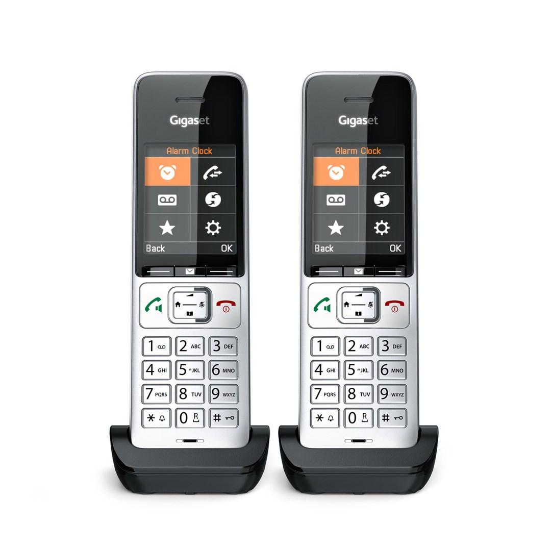 Trådløs fastnettelefon Gigaset COMFORT 500HX duo - Caller ID, sort/sølv