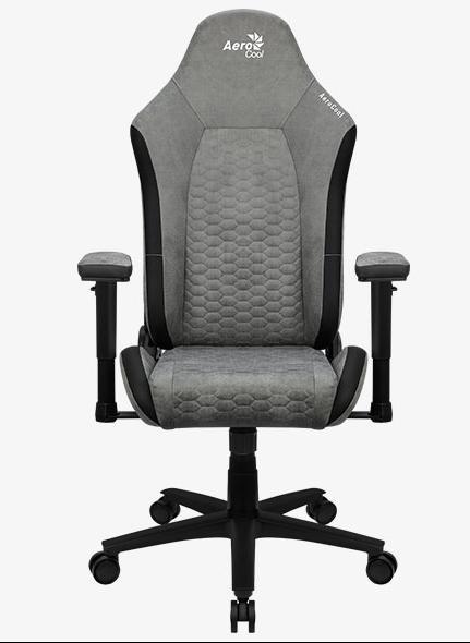 Gamerstol Aerocool Crown AeroSuede - Stone Grey billede