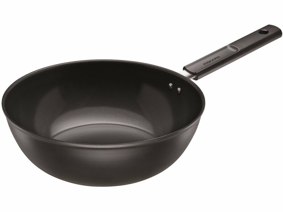 Wokpande 28 cm 4,5 l - Fiskars Hard Face non-stick