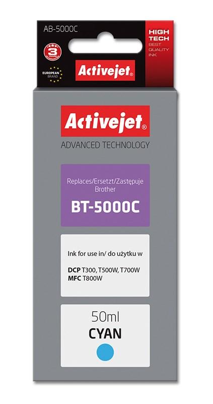 Blækflaske til Brother – Activejet AB-5000C, cyan, 50 ml (erstatter BT-5000C) billede