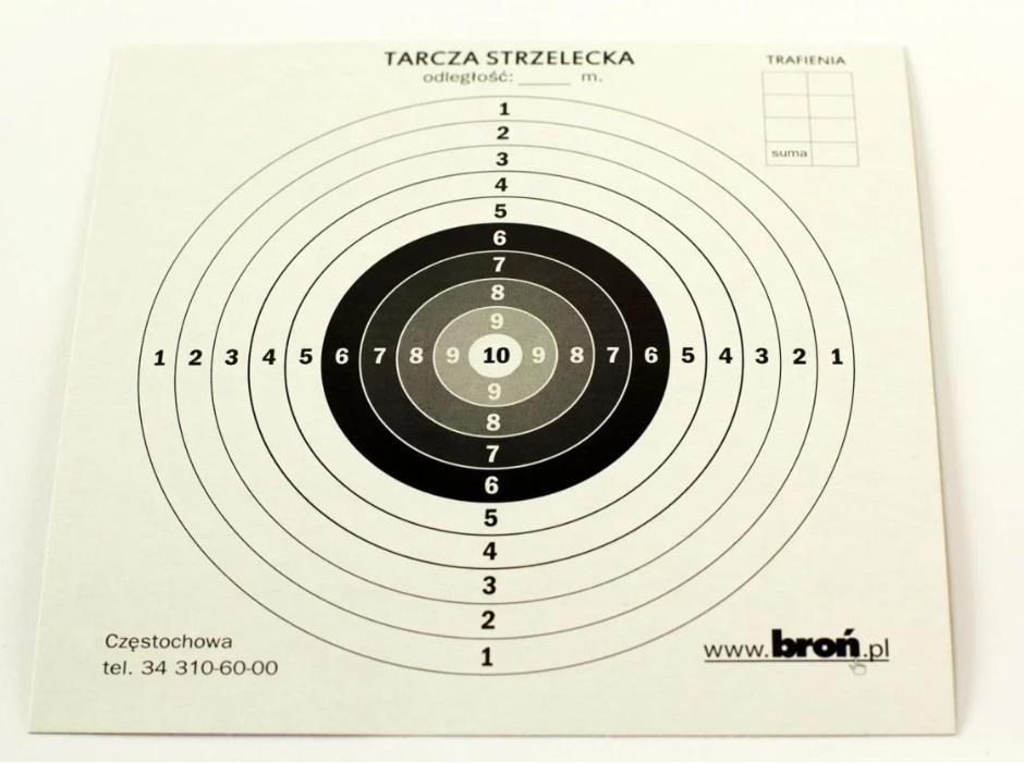 Skydeskiver papir 17 × 17 cm - broń.pl - 100 stk. billede