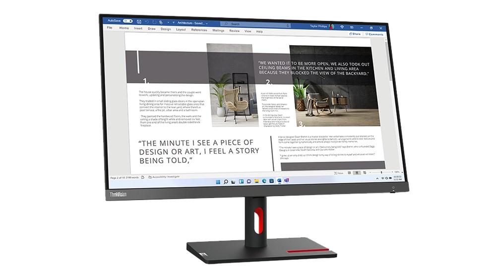 Skærm 27" Lenovo ThinkVision S27i-30 - Full HD, IPS, 100 Hz, Storm Grey
