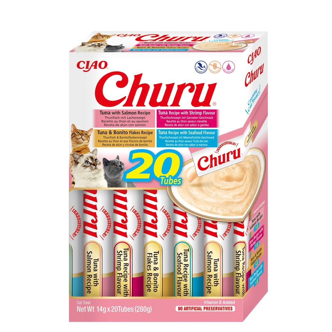 Kattegodbidder INABA Churu Variety Box Seafood – 20 x 14 g billede