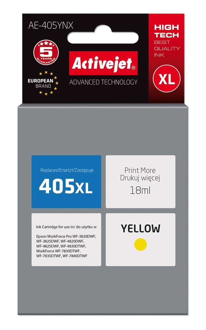 Blækpatron til printer Activejet 405XL gul – 18 ml (kompatibel med Epson) billede