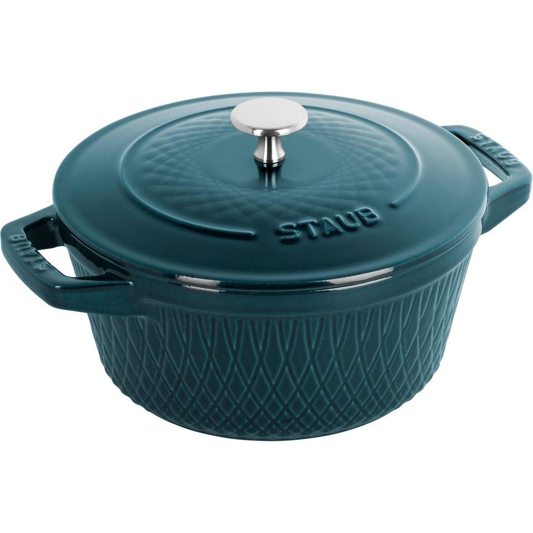 Gryde i støbejern STAUB rund - 2,3 l, marine