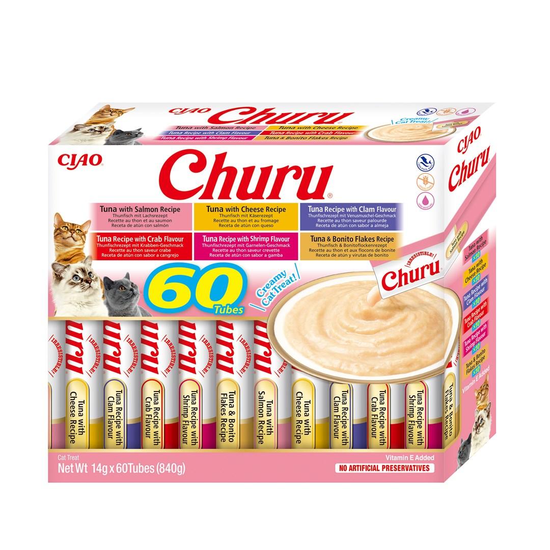 Kattegodbidder INABA Churu Variety Box Tun - 60 x 14 g billede