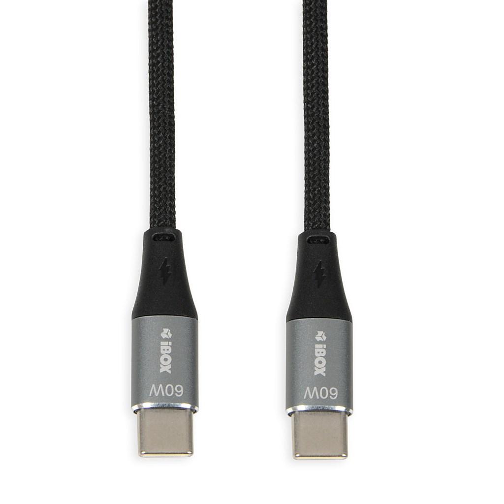 USB-C kabel 2 m 60 W – iBox IKUTC, sort billede