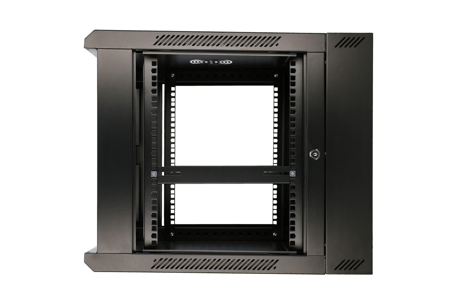 Serverrack vægskab 6U 60×60 cm - Extralink, svingramme, sort billede