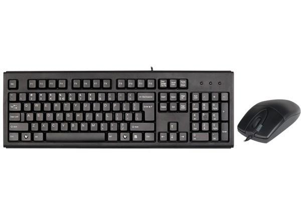 Tastatur og mus sæt A4 TECH KM-720620D - USB, QWERTY, sort billede