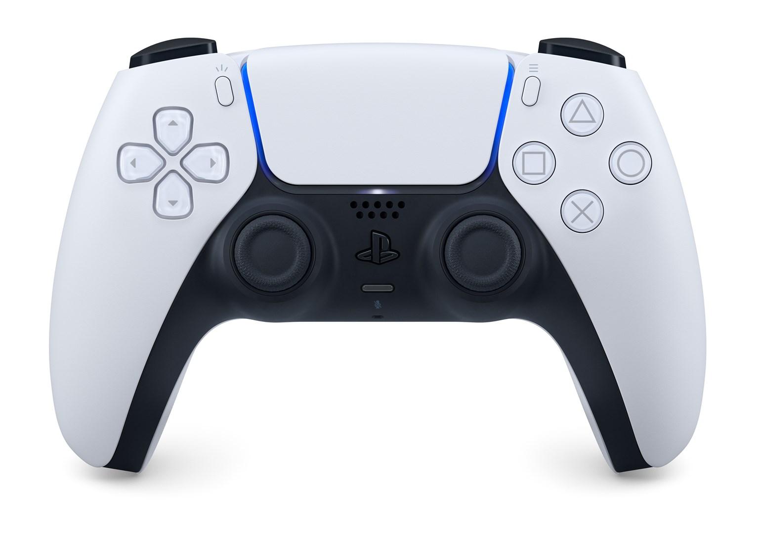 Spilkonsol controller Sony DualSense til PlayStation 5 - sort/hvid, Bluetooth/USB