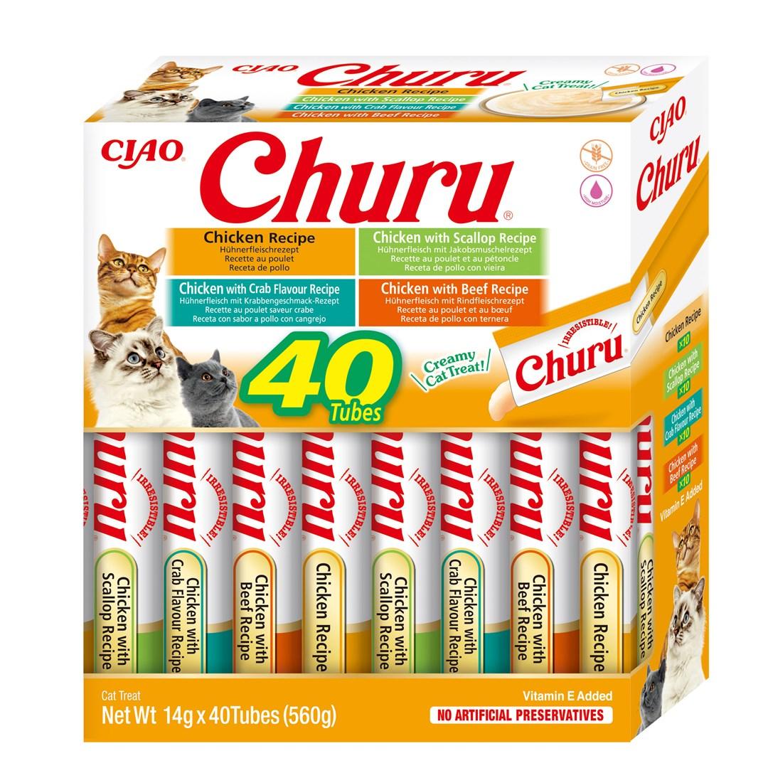 Kattesnacks INABA Churu Variety Box Kylling - 40 × 14 g billede