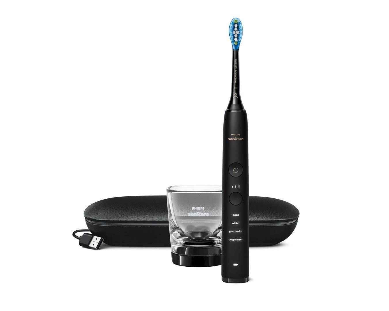 Elektrisk tandbørste Philips Sonicare DiamondClean 9000 med app - sort billede