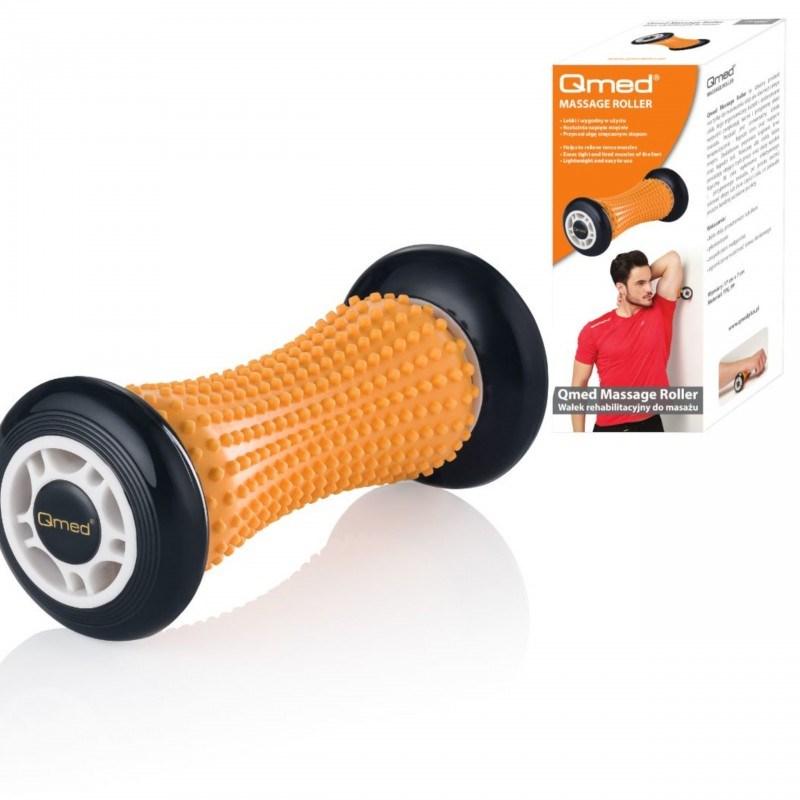 Massage roller Qmed - rehabiliteringsrulle, sort/orange (TPE) billede