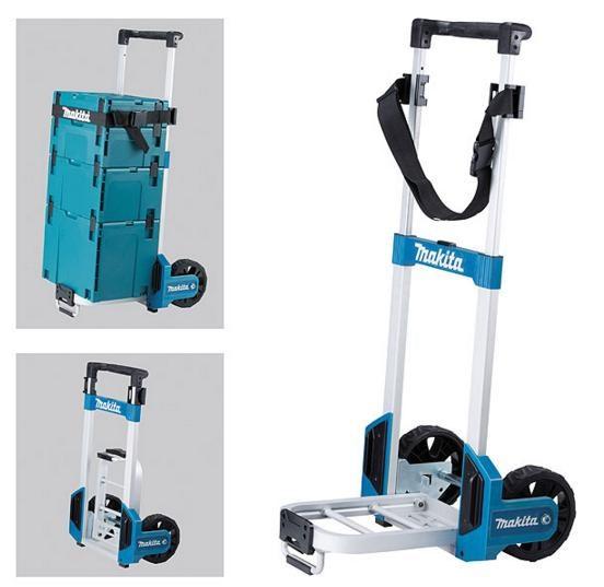 Makita TR00000001, Transporttrolley, Sort, Blå, Hvid, 125 kg, 2 hjul