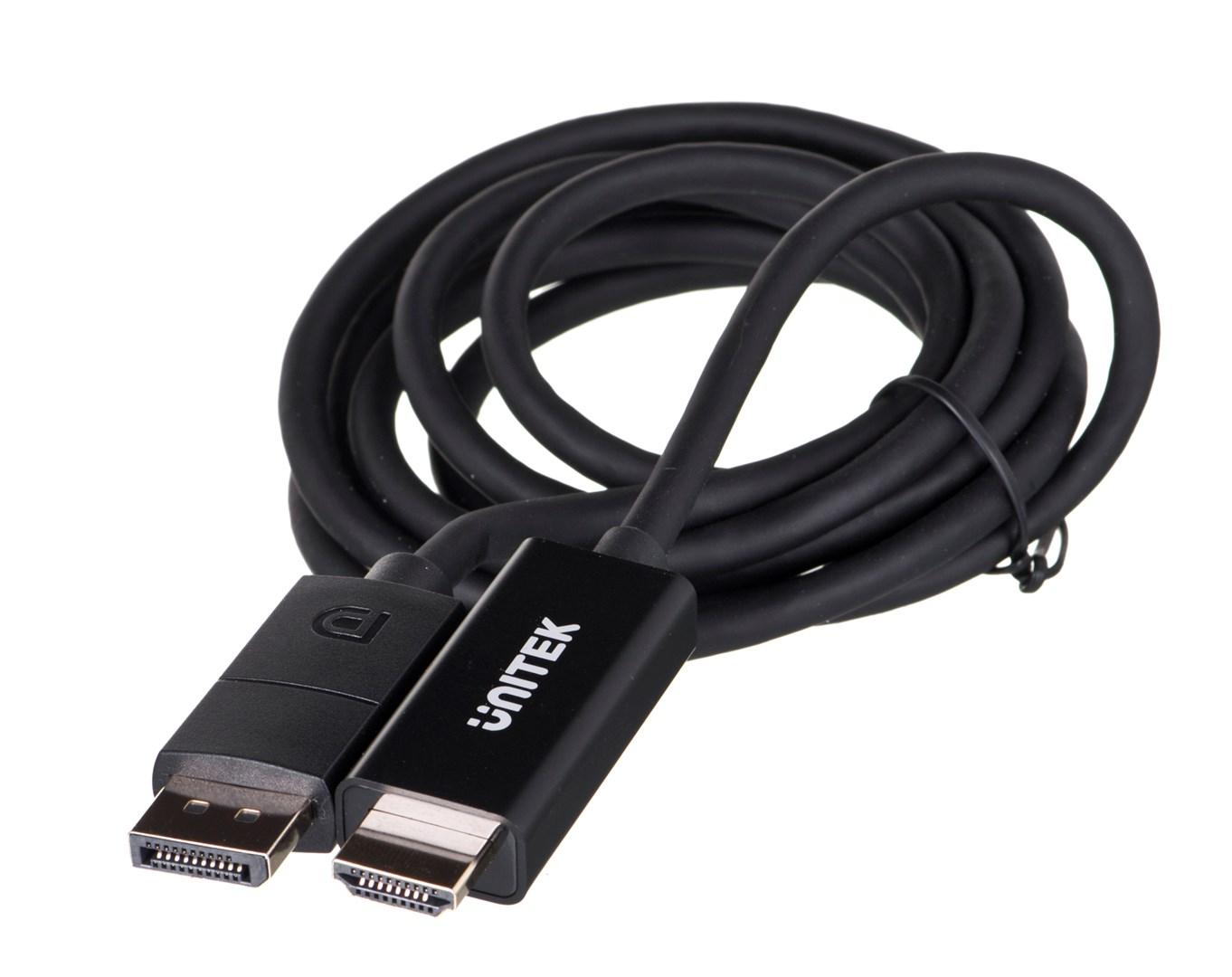 DisplayPort til HDMI kabel 4K@60 Hz 1,8 m – UNITEK billede