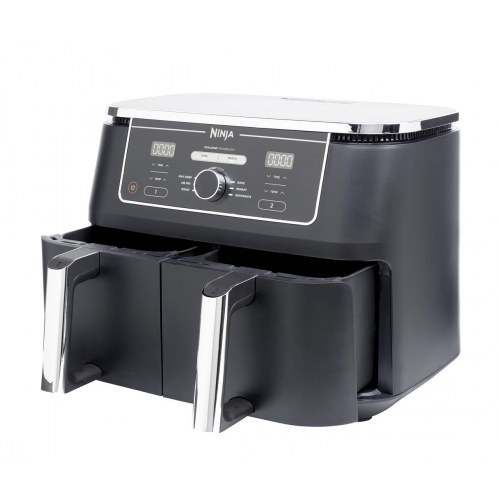 Airfryer Ninja AF400EU Double 9,5 l – varmluftsfriture, 2 zoner, 2.470 W – sort