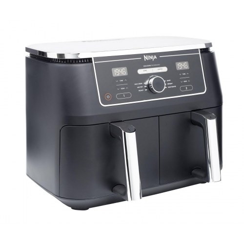 Airfryer Ninja AF400EU Double 9,5 l – varmluftsfriture, 2 zoner, 2.470 W – sort