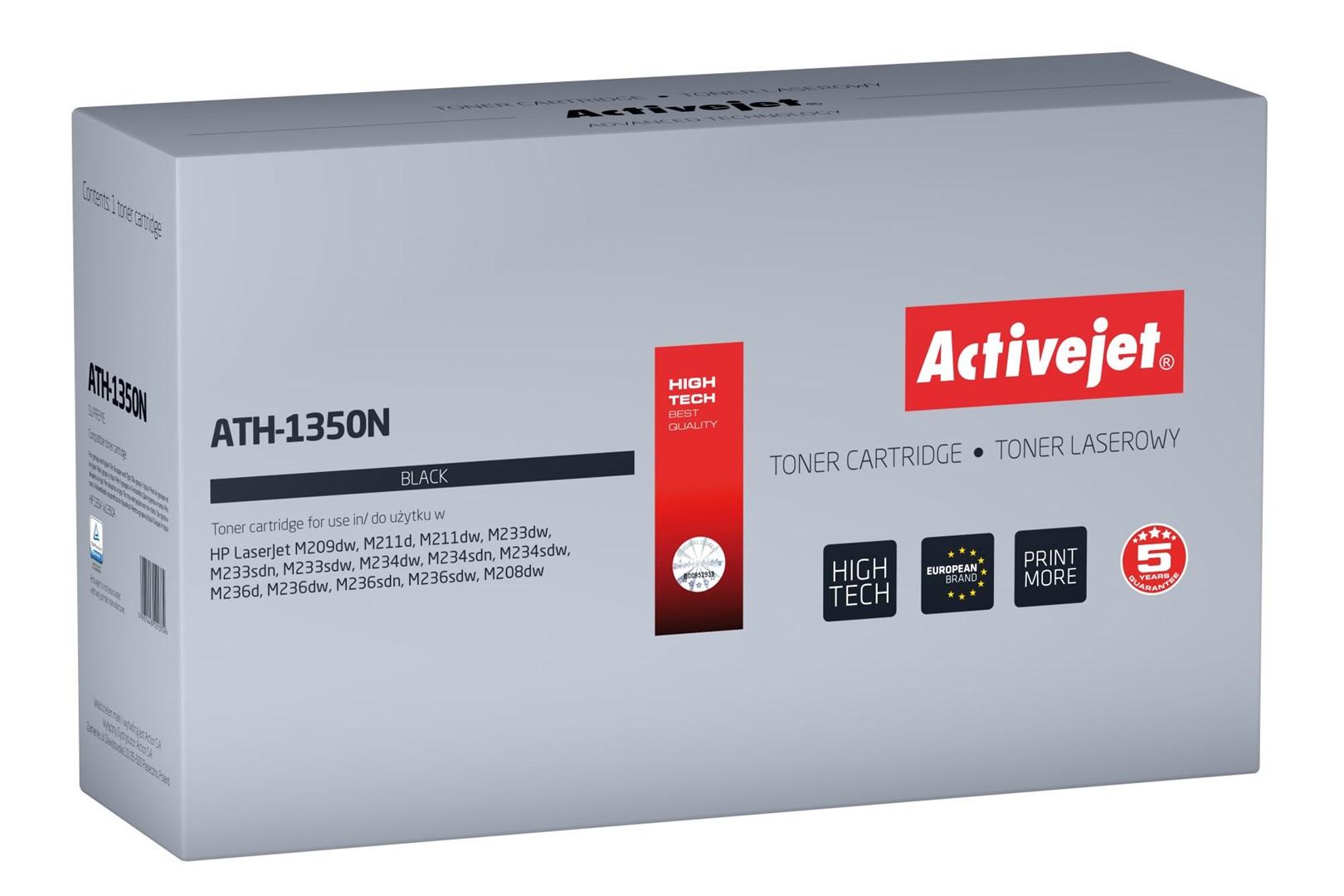 Tonerpatron Activejet ATH-1350N – sort, kompatibel med HP 135A (W1350A), 1.100 sider billede
