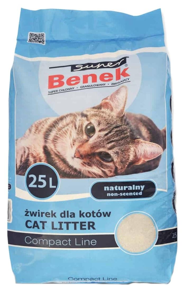 Kattegrus – Super Benek Compact Natural 25 l, uparfumeret billede
