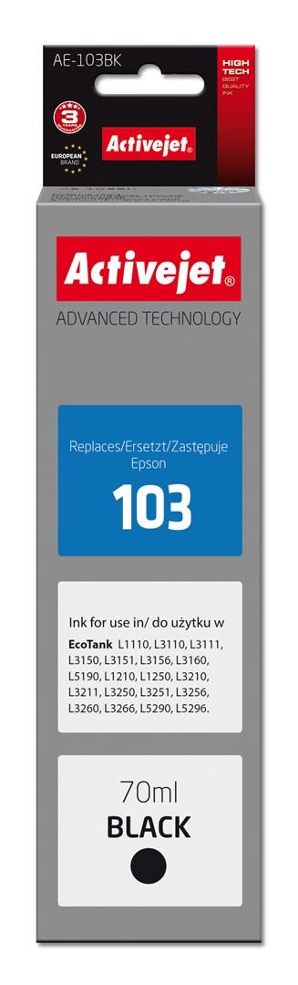 Blækflaske til Epson 103 – Activejet AE-103Bk, sort, 70 ml (XL) billede