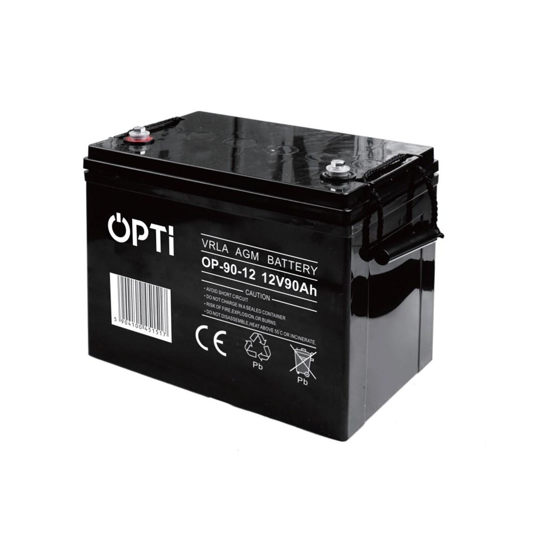 Batteri 12V AGM 90Ah Volt Polska OPTI billede