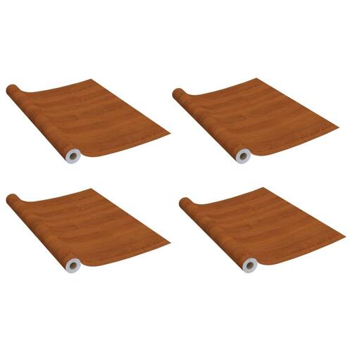 Selvklæbende dørfolie 4 stk. 210x90 cm PVC lyst egetræ