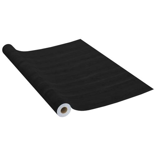 Selvklæbende folie til møbler 2 stk. 500x90 cm PVC mørkt træ