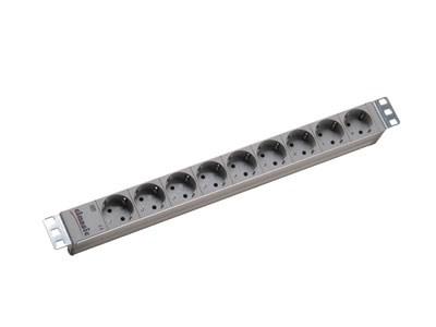 Stikdåse 9 udtag - Bachmann, aluminium billede