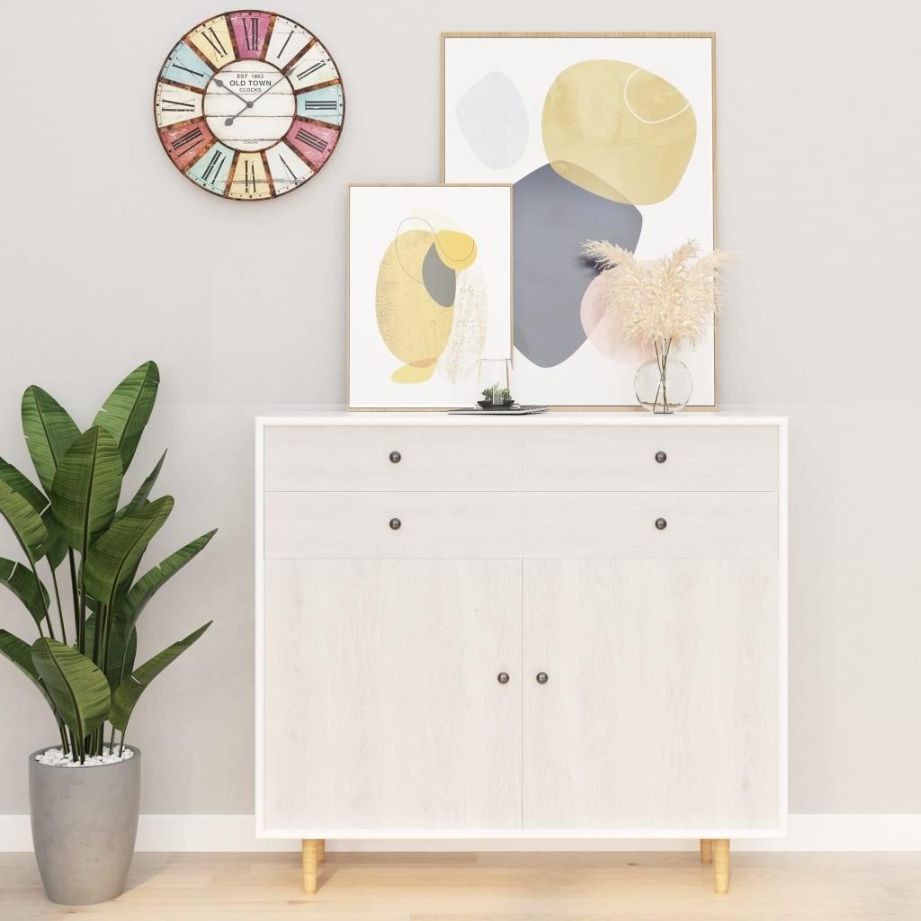 Selvklæbende møbelfolie 2 stk. 500x90 cm PVC hvidt træ