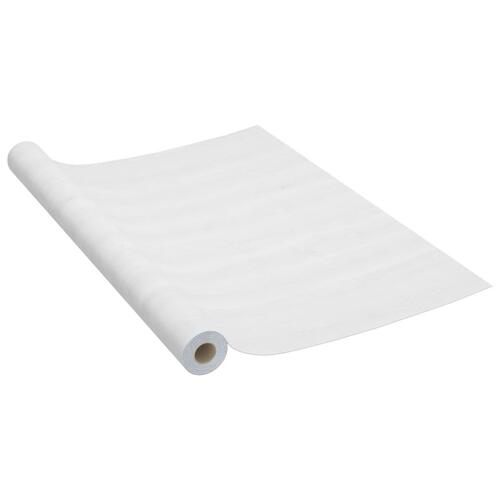 Selvklæbende møbelfolie 2 stk. 500x90 cm PVC hvidt træ
