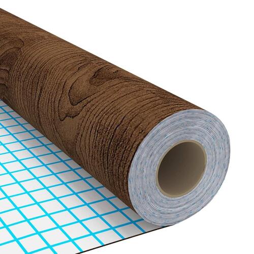 Selvklæbende møbelfolie 2 stk. 500x90 cm PVC mørkt egetræ