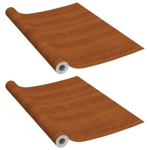 Selvklæbende møbelfolie 2 stk. 500x90 cm PVC lyst egetræ