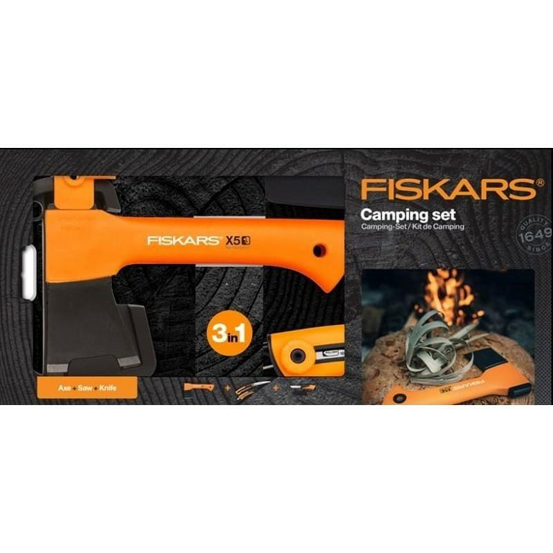 Økse til camping Fiskars X5 XXS + kniv + sav (3-i-1) billede