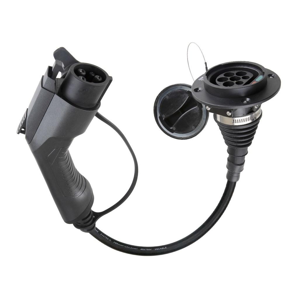 Ladekabel-adapter til elbil Extralink EU til US BS-EVSC004 → BS-EVP001-L32A billede