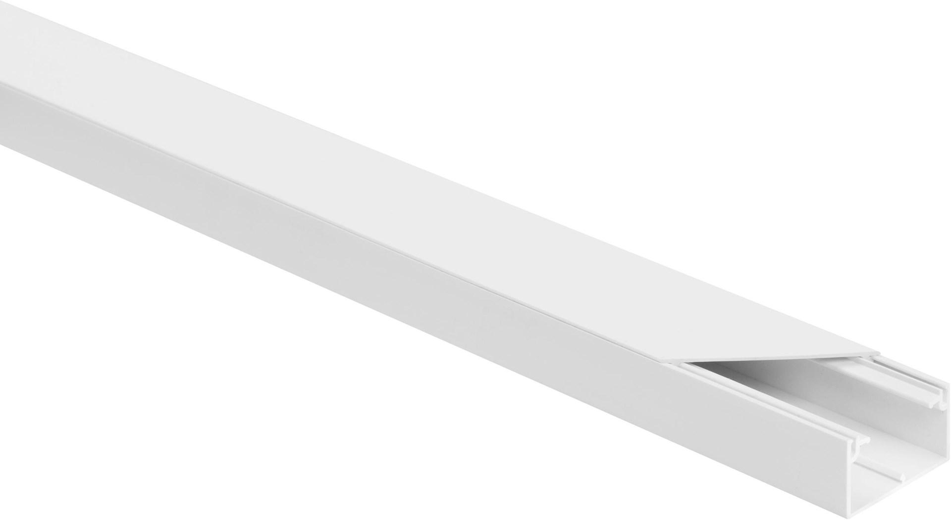 Kabelkanal installationsliste hvid LS 40×25 mm - 2 m (pakke med 10) billede