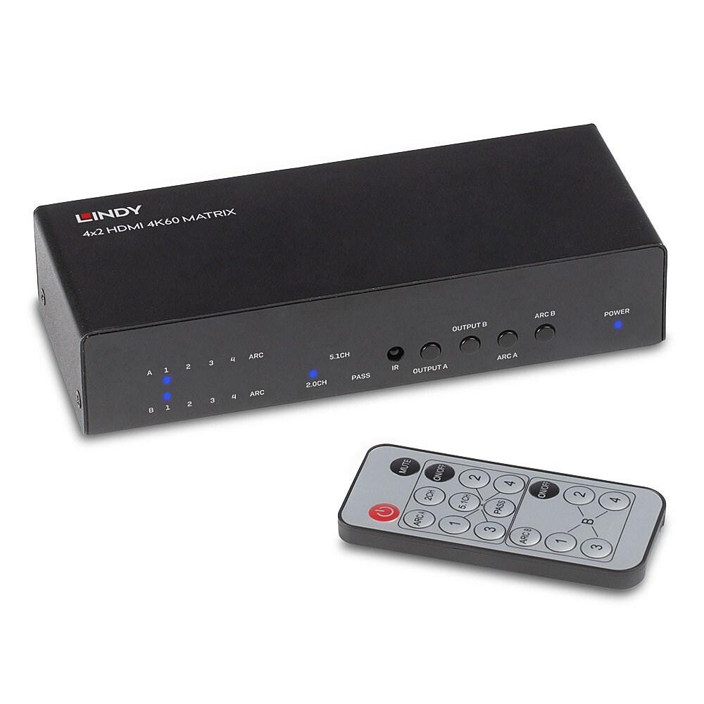HDMI matrix 4x2 - LINDY 4K60 billede