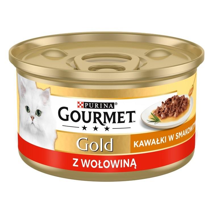 Vådfoder til kat – Purina Gourmet Gold Sauce Delight Oksekød 85 g billede