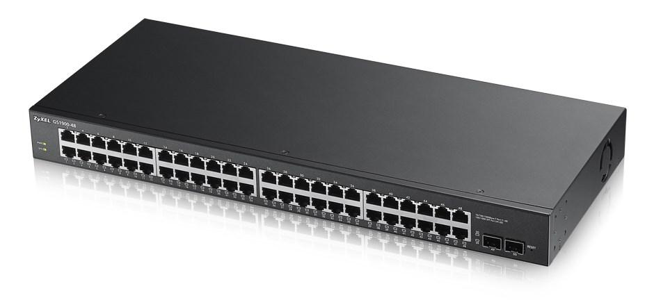 Netværksswitch Zyxel GS1900-48 L2 Gigabit Ethernet, sort