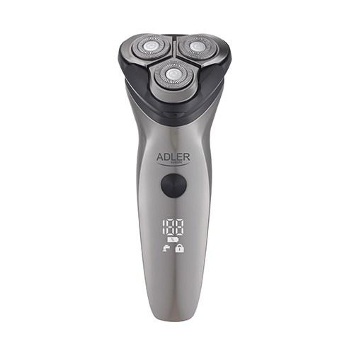 Elektrisk barbermaskine Adler AD 2945 - våd/tør roterende shaver med LED billede