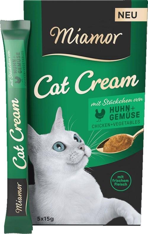 Kattesnack pasta Miamor Cat Cream - kylling med grøntsager, 5×15 g billede