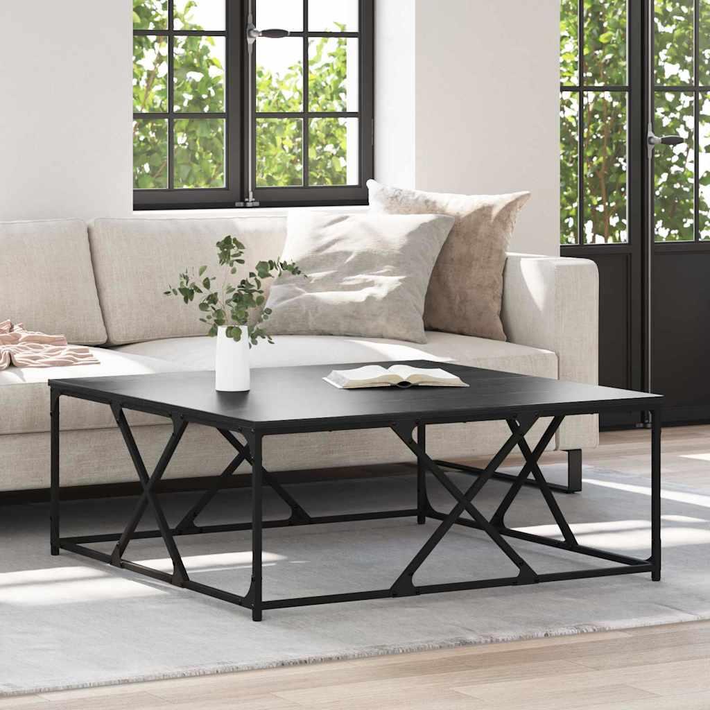 Sofabord Sort eg 100 x 100 x 40 cm Konstrueret træ billede