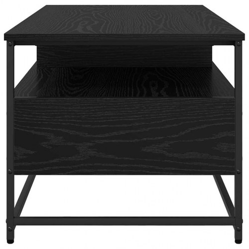 Sofabord med skuffe i sort eg - 100 × 51 × 45 cm, konstrueret træ