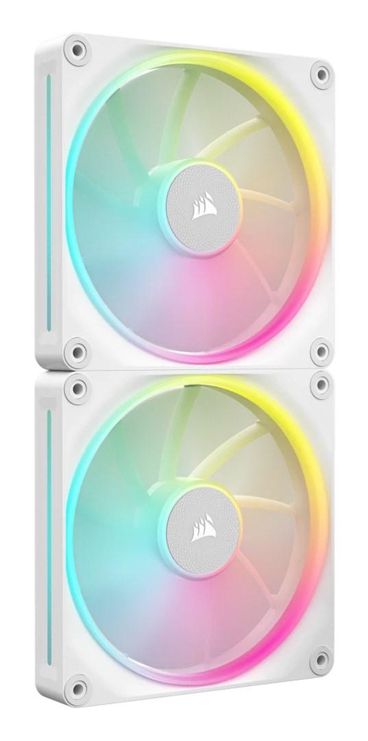 CORSAIR iCUE Link LX140 RGB - Indsats med blæser - 140 mm - hvid (pakke med 2)